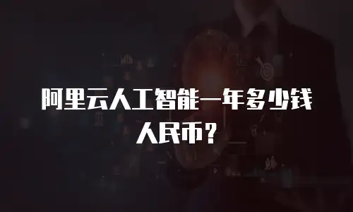 阿里云人工智能一年多少钱人民币？