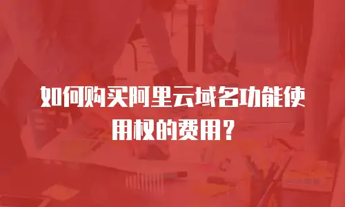 如何购买阿里云域名功能使用权的费用？
