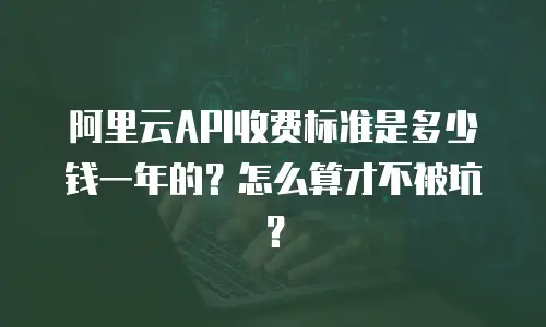 阿里云API收费标准是多少钱一年的？怎么算才不被坑？