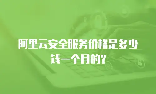 阿里云安全服务价格是多少钱一个月的？