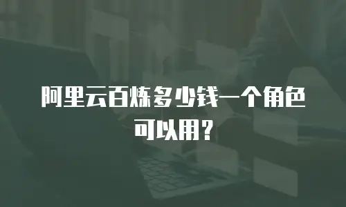 阿里云百炼多少钱一个角色可以用？
