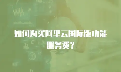 如何购买阿里云国际版功能服务费？