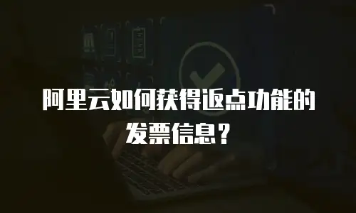 阿里云如何获得返点功能的发票信息？