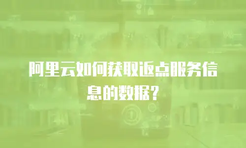 阿里云如何获取返点服务信息的数据？