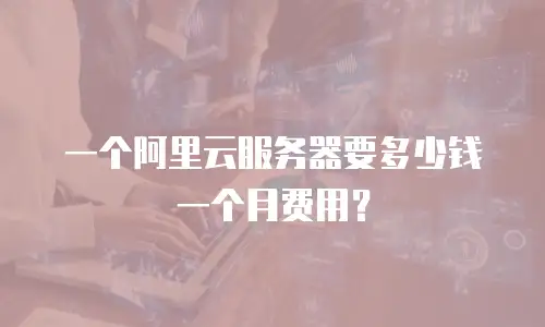 一个阿里云服务器要多少钱一个月费用？