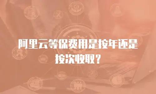 阿里云等保费用是按年还是按次收取？