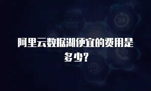 阿里云数据湖便宜的费用是多少？