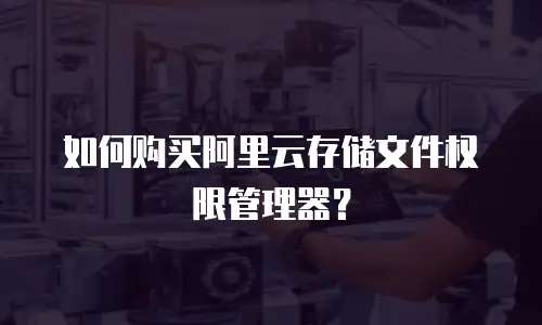 如何购买阿里云存储文件权限管理器？