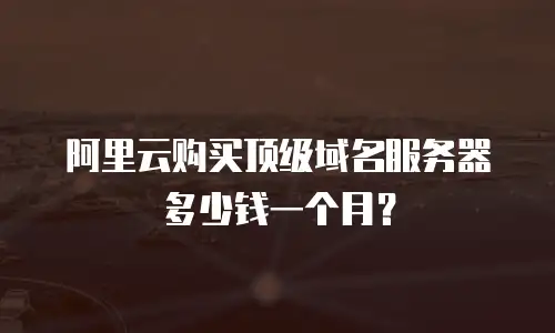 阿里云购买顶级域名服务器多少钱一个月？