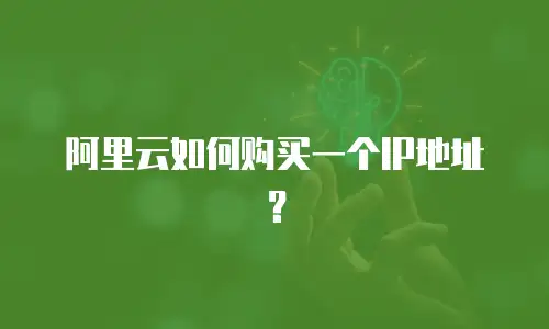 阿里云如何购买一个IP地址？