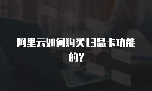 阿里云如何购买t3显卡功能的？