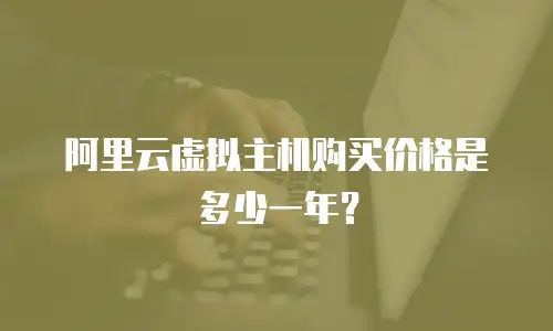 阿里云虚拟主机购买价格是多少一年？