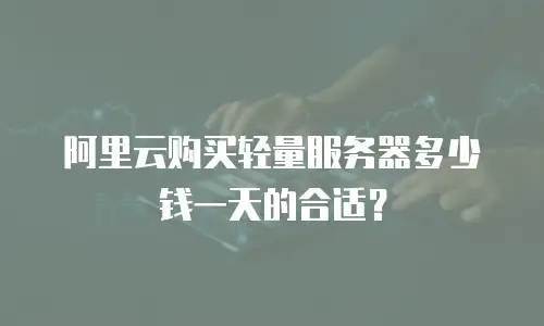 阿里云购买轻量服务器多少钱一天的合适？