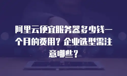 阿里云便宜服务器多少钱一个月的费用？企业选型需注意哪些？