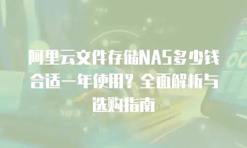 阿里云文件存储NAS多少钱合适一年使用？全面解析与选购指南