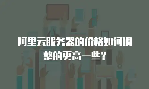 阿里云服务器的价格如何调整的更高一些？