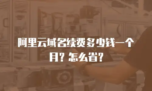 阿里云域名续费多少钱一个月？怎么省？