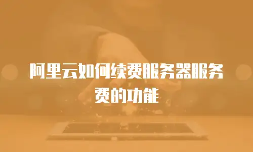阿里云如何续费服务器服务费的功能