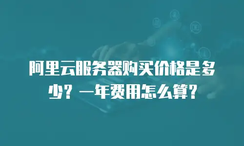 阿里云服务器购买价格是多少？一年费用怎么算？