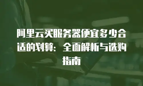 阿里云买服务器便宜多少合适的划算：全面解析与选购指南