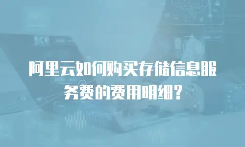 阿里云如何购买存储信息服务费的费用明细？