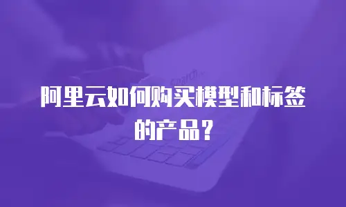 阿里云如何购买模型和标签的产品？