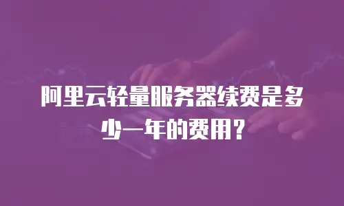 阿里云轻量服务器续费是多少一年的费用？