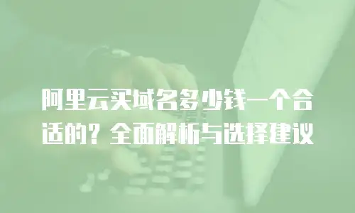 阿里云买域名多少钱一个合适的？全面解析与选择建议