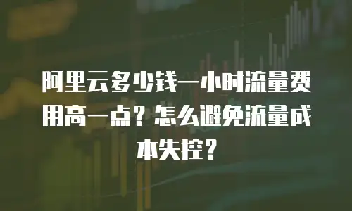 阿里云多少钱一小时流量费用高一点？怎么避免流量成本失控？