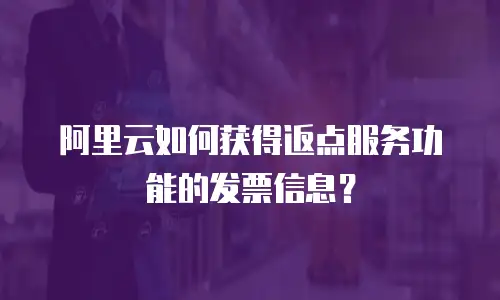 阿里云如何获得返点服务功能的发票信息？