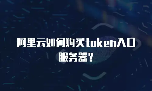 阿里云如何购买token入口服务器？