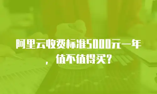 阿里云收费标准5000元一年，值不值得买？