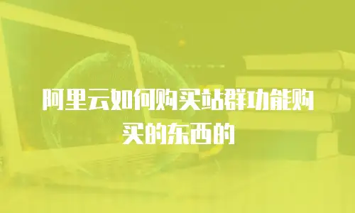 阿里云如何购买站群功能购买的东西的