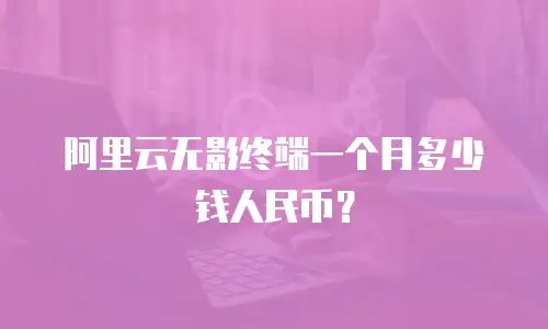 阿里云无影终端一个月多少钱人民币？