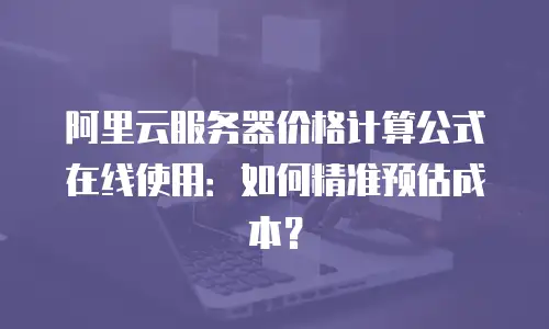 阿里云服务器价格计算公式在线使用：如何精准预估成本？