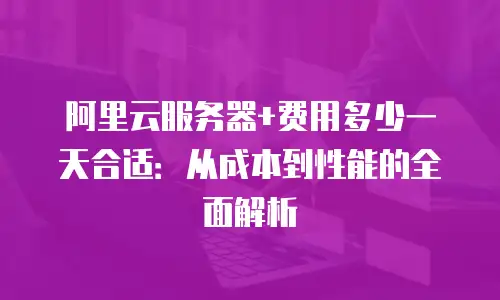 阿里云服务器+费用多少一天合适：从成本到性能的全面解析