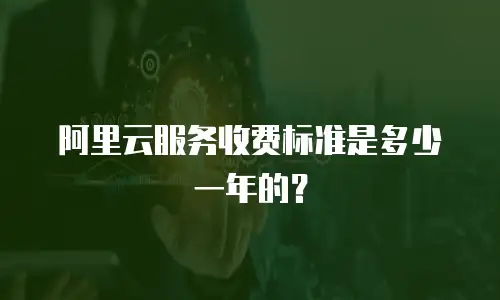 阿里云服务收费标准是多少一年的？