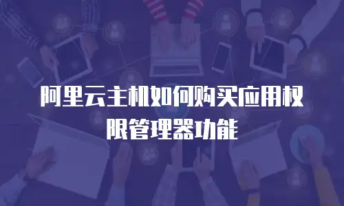 阿里云主机如何购买应用权限管理器功能