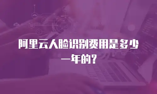 阿里云人脸识别费用是多少一年的？