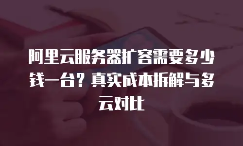 阿里云服务器扩容需要多少钱一台？真实成本拆解与多云对比
