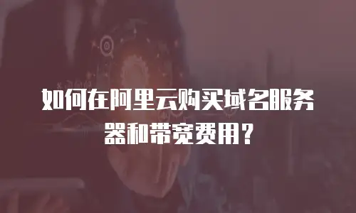 如何在阿里云购买域名服务器和带宽费用？