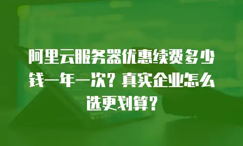 阿里云服务器优惠续费多少钱一年一次？真实企业怎么选更划算？