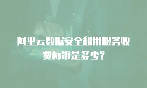 阿里云数据安全租用服务收费标准是多少？