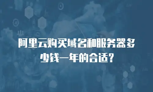 阿里云购买域名和服务器多少钱一年的合适？