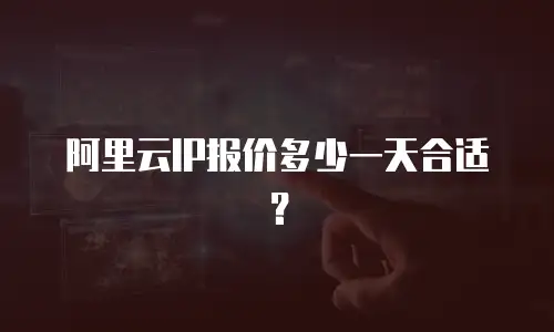 阿里云IP报价多少一天合适？