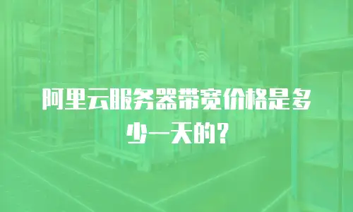 阿里云服务器带宽价格是多少一天的？