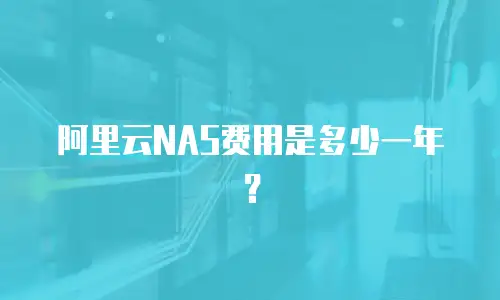 阿里云NAS费用是多少一年？