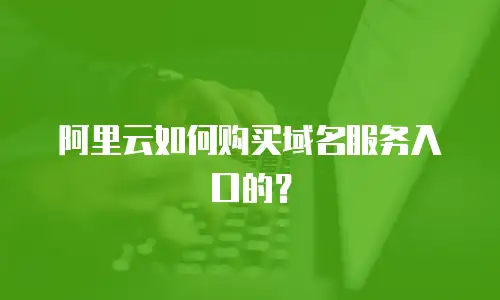 阿里云如何购买域名服务入口的？