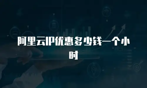 阿里云IP优惠多少钱一个小时