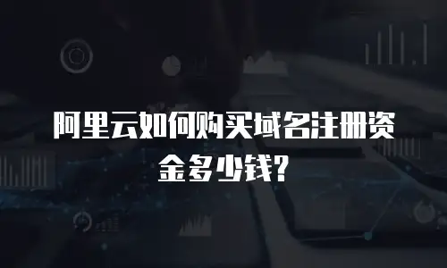 阿里云如何购买域名注册资金多少钱？